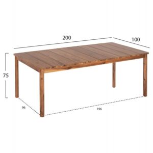 ΣΕΤ ΤΡΑΠΕΖΑΡΙΑΣ 9ΤΜΧ NAVANT ΤΡΑΠΕΖΙ & 8 ΚΑΡΕΚΛΕΣ ΞΥΛΟ ΑΚΑΚΙΑΣ-ΣΧΟΙΝΙ ΜΠΕΖ