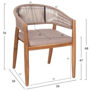 ΣΕΤ ΤΡΑΠΕΖΑΡΙΑΣ 9ΤΜΧ NAVANT ΤΡΑΠΕΖΙ & 8 ΚΑΡΕΚΛΕΣ ΞΥΛΟ ΑΚΑΚΙΑΣ-ΣΧΟΙΝΙ ΜΠΕΖ