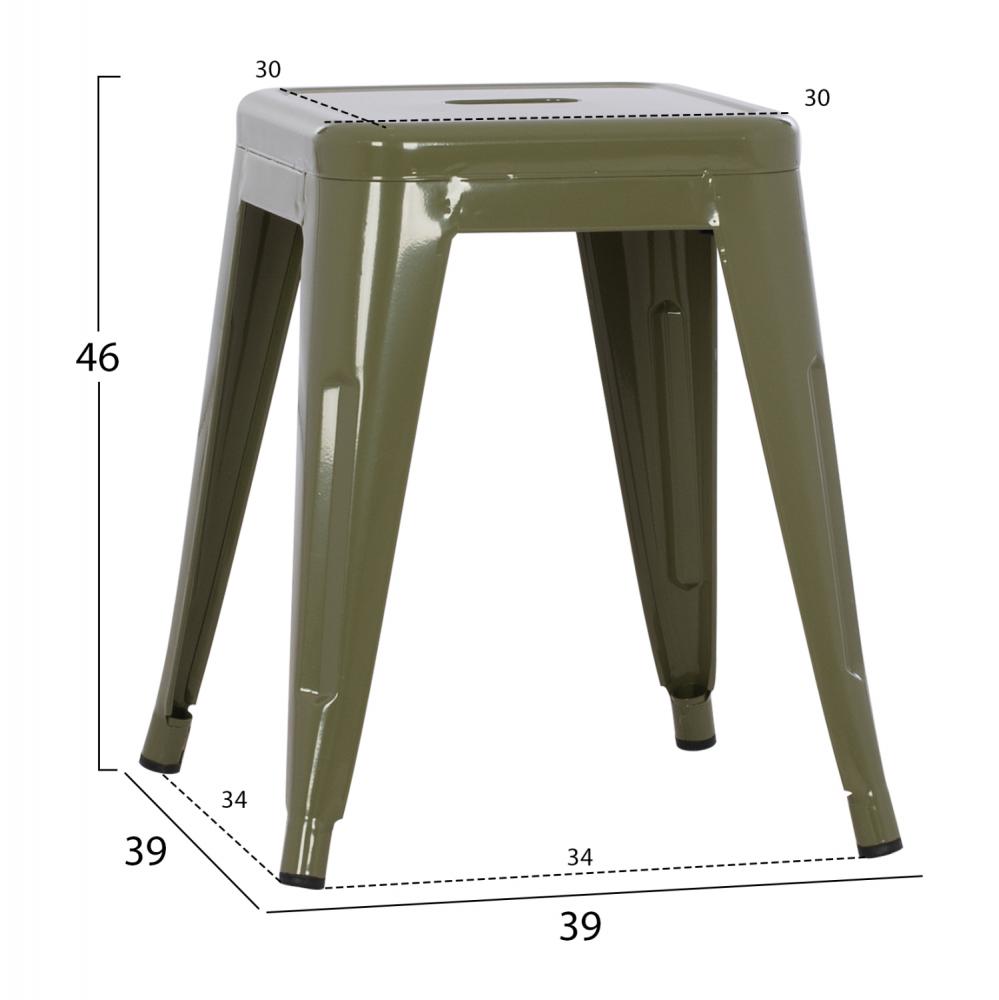 ΣΚΑΜΠΟ ΜΕΤΑΛΛΙΚΟ ΣΕ DARK OLIVE ΧΡΩΜΑ 39x39x46Υεκ.