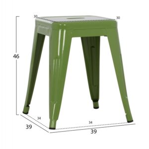 ΣΚΑΜΠΟ ΜΕΤΑΛΛΙΚΟ ΣΕ LIGHT OLIVE GREEN ΧΡΩΜΑ 39x39x46Υεκ.