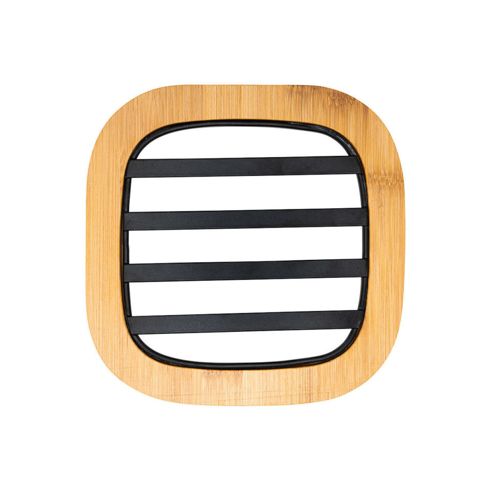 ΒΑΣΗ ΜΑΓΕΙΡΙΚΟΥ ΣΚΕΥΟΥΣ BAMBOO ESSENTIALS MEΤΑΛΛΙΚΗ 17x17x1cm ΜΑΥΡΟ
