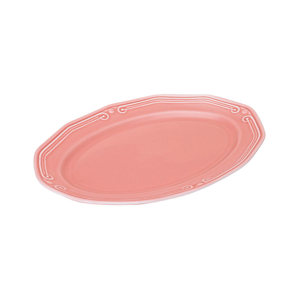 ΠΙΑΤΕΛΑ ΟΒΑΛ ATHÉNÉE ΠΟΡΣΕΛΑΝΙΝΗ ΑΝΑΓΛΥΦΗ 36cm ROSE