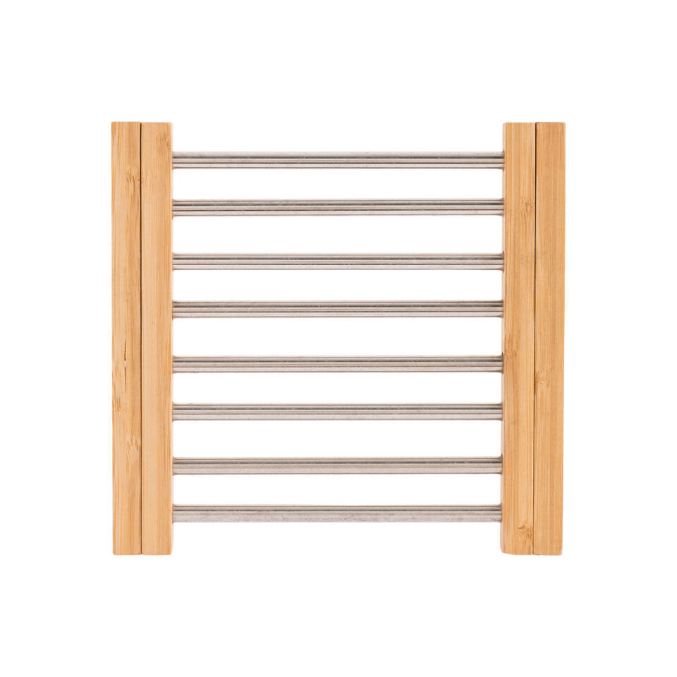 ΒΑΣΗ ΜΑΓΕΙΡΙΚΟΥ ΣΚΕΥΟΥΣ BAMBOO ESSENTIALS ME ΑΝΟΞΕΙΔΩΤΟ ΑΤΣΑΛΙ ΠΤΥΣΣΟΜΕΝΗ 22x21.3x2.2cm