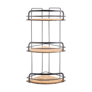 ΕΤΑΖΕΡΑ BAMBOO ESSENTIALS ΜΕΤΑΛΛΙΚΗ ΓΩΝΙΑΚΗ 3 ΘΕΣΕΩΝ 49x19.5x19.5cm