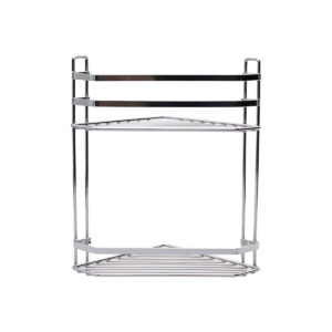 ΕΤΑΖΕΡΑ ELEGANT ΜΕΤΑΛΛΙΚΗ ΓΩΝΙΑΚΗ 2 ΘΕΣΕΩΝ 32x28x18cm ΧΡΩΜΙΟΥ