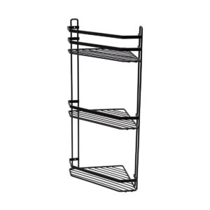 ΕΤΑΖΕΡΑ ELEGANT ΜΕΤΑΛΛΙΚΗ ΓΩΝΙΑΚΗ 3 ΘΕΣΕΩΝ 54x28x18cm ΜΑΥΡΗ