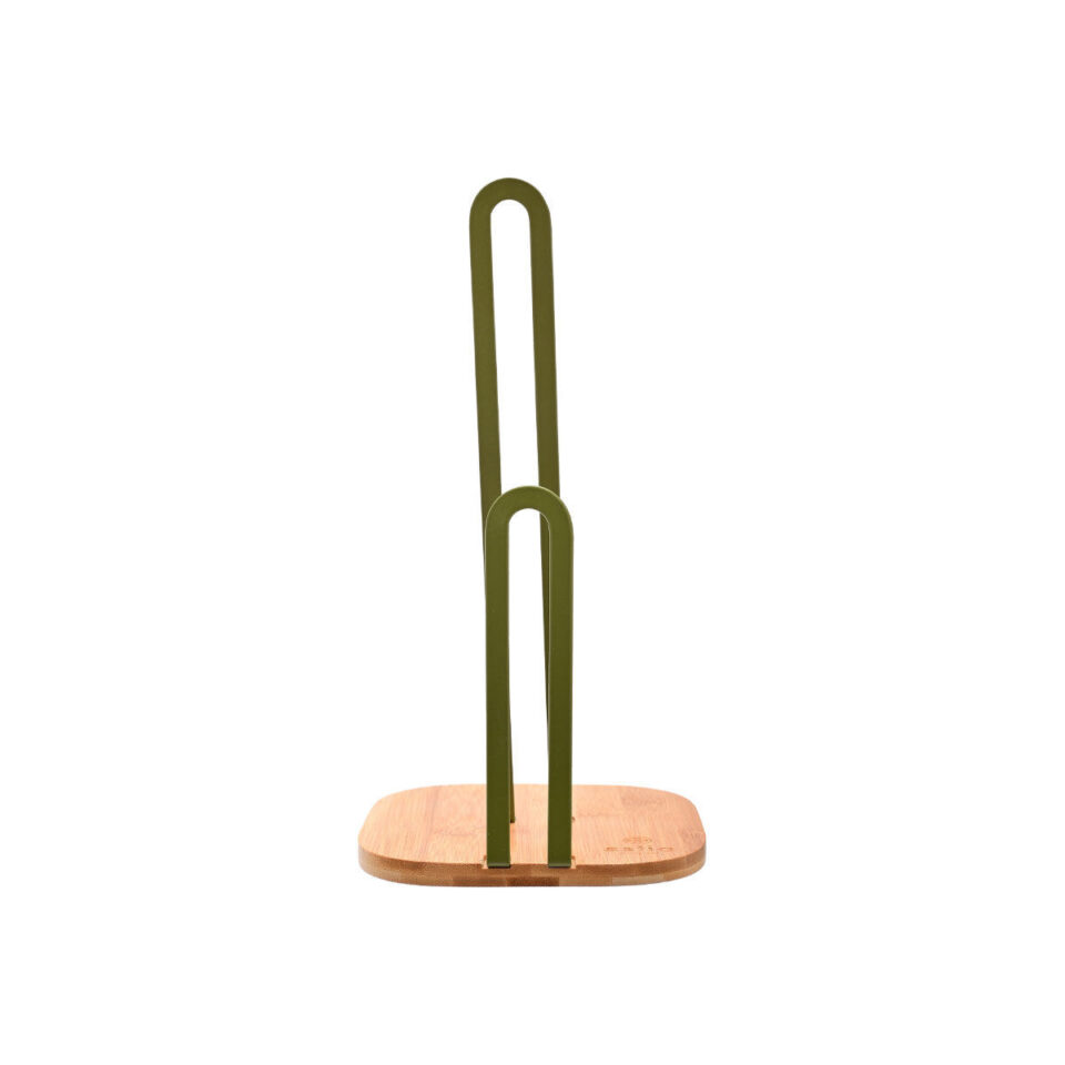 ΒΑΣΗ ΓΙΑ ΡΟΛΟ ΚΟΥΖΙΝΑΣ BAMBOO ESSENTIALS ΜΕΤΑΛΛΙΚΗ 16x16x31.3cm ΛΑΔΙ