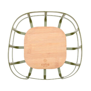 ΦΡΟΥΤΙΕΡΑ BAMBOO ESSENTIALS ΜΕΤΑΛΛΙΚΗ 24x24x12.7cm ΛΑΔΙ