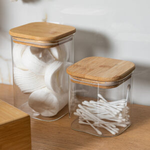 ΔΟΧΕΙΟ ΑΠΟΘΗΚΕΥΣΗΣ BAMBOO ESSENTIALS 950ml ΓΥΑΛΙΝΟ ΜΕ ΚΑΠΆΚΙ