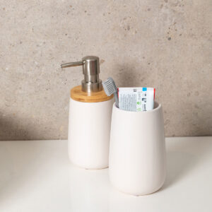 ΑΝΤΛΙΑ ΣΑΠΟΥΝΙΟΥ BAΜBOO ESSENTIALS ΠΟΡΣΕΛΑΝΗΣ 360ml ΛΕΥΚΗ