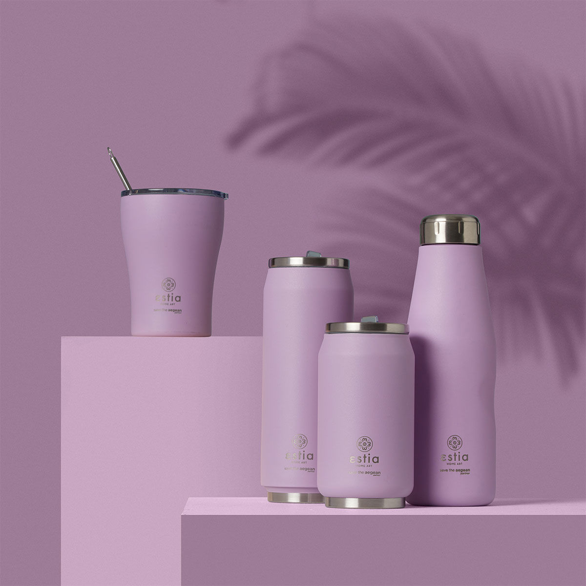 ΘΕΡΜΟΣ TRAVEL FLASK SAVE THE AEGEAN 500ml LAVENDER PURPLE
