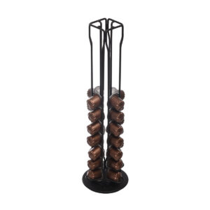 ΒΑΣΗ ΓΙΑ ΚΑΨΟΥΛΕΣ ESPRESSO METAL BLACK ΜΕΤΑΛΛΙΚΗ 40 ΘΕΣΕΩΝ ΜΑΥΡΗ
