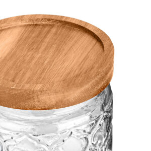 ΔΟΧΕΙΟ ΑΠΟΘΗΚΕΥΣΗΣ ALLURE ΓΥΑΛΙΝΟ 700ml 14x10cm ΑΝΑΓΛΥΦΟ