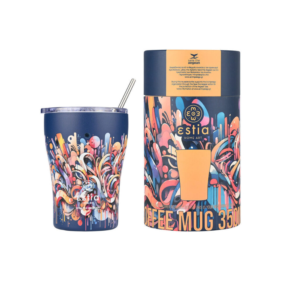 ΘΕΡΜΟΣ COFFEE MUG SAVE THE AEGEAN 350ml VIBRANT VORTEX
