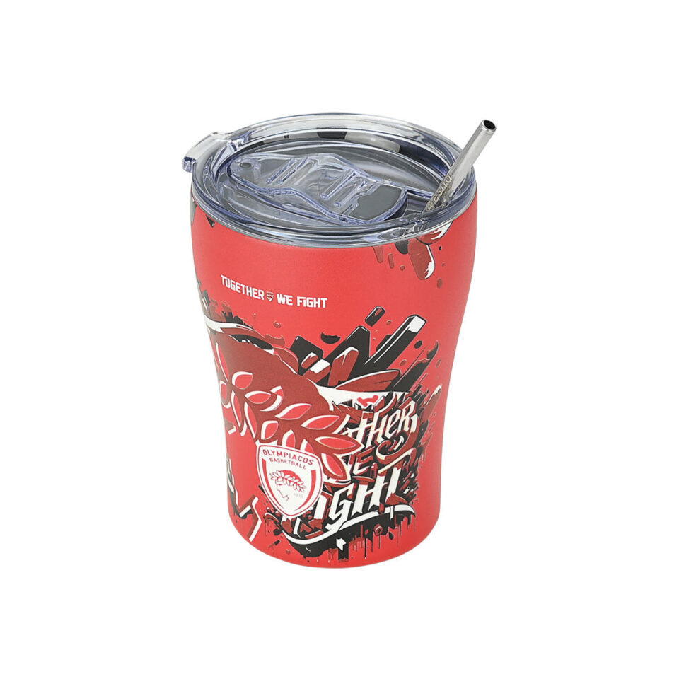 ΘΕΡΜΟΣ COFFEE MUG OLYMPIACOS BC EDITION TOGETHER WE FIGHT 350ml