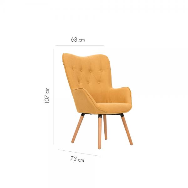 STYLE ΠΟΛΥΘΡΟΝΑ ΚΙΤΡΙΝΟ 68x73xH107cm