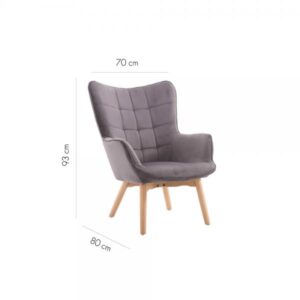 NAVONA ΠΟΛΥΘΡΟΝΑ ΓΚΡΙ 70x80xH93cm