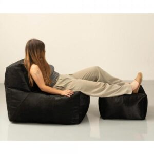LOUNGE HAIR ΠΟΛΥΘΡΟΝΑ ΜΑΥΡΟ 65x85xH65cm