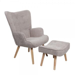 TEDDY ΠΟΛΥΘΡΟΝΑ ΜΕ ΥΠΟΠΟΔΙΟ BEIGE 69x70xH96cm