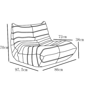 COMODO ΠΟΥΦ ΓΚΡΙ ΑΝΟΙΧΤΟ 89x100x70