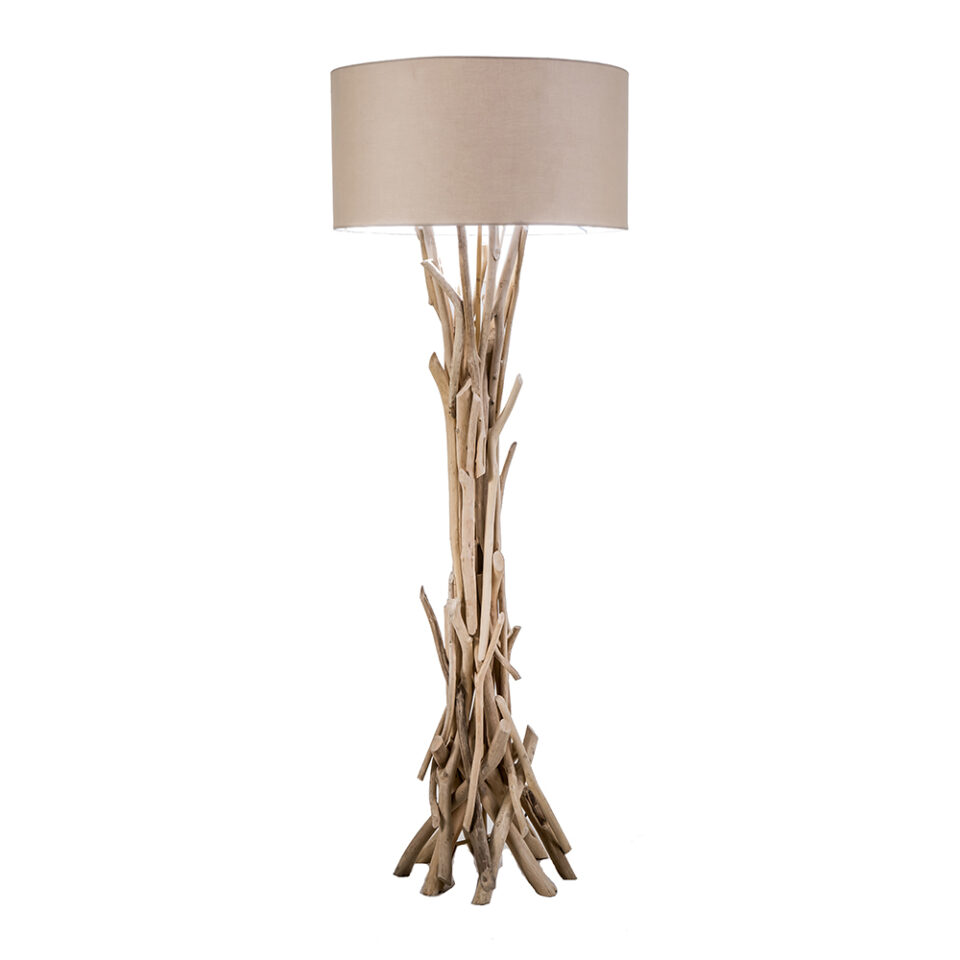 SEA SIDE ΦΩΤΙΣΤΙΚΟ ΔΑΠΕΔΟΥ 55x55x150 ΞΥΛΟ ΦΥΣΙΚΟ ΛΕΥΚΟ