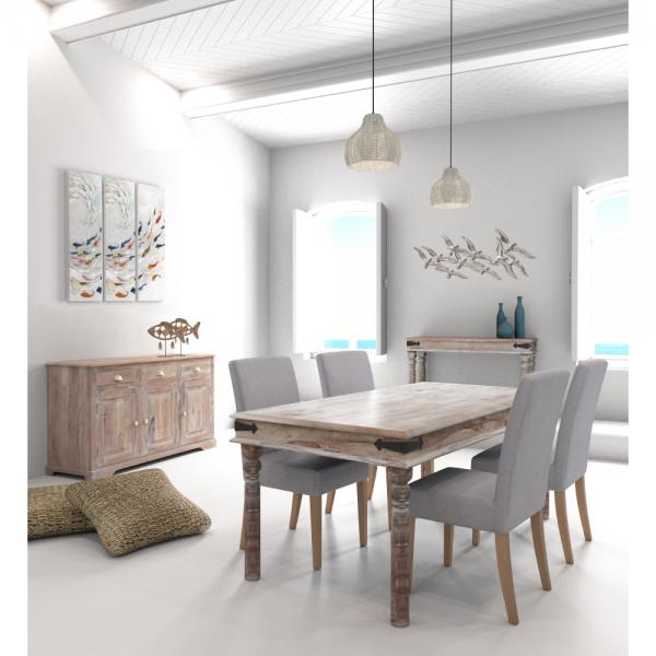 SEASIDE ΜΑΞΙΛΑΡΑ ΕΠΙΔΑΠΕΔΙΟ SEAGRASS ΒΑΜΒΑΚΙ 80x80xH20cm
