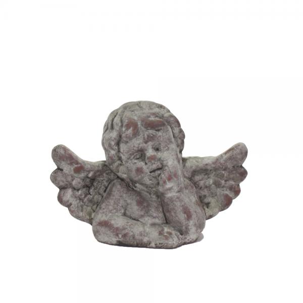 XMAS ANGEL ΑΓΓΕΛΟΣ ΚΕΡΑΜΙΚΟ ΓΚΡΙ 18xH13cm