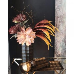 PRISMA ΒΑΖΟ ΑΛΟΥΜΙΝΙΟ ΜΑΥΡΟ 21x10xH44cm