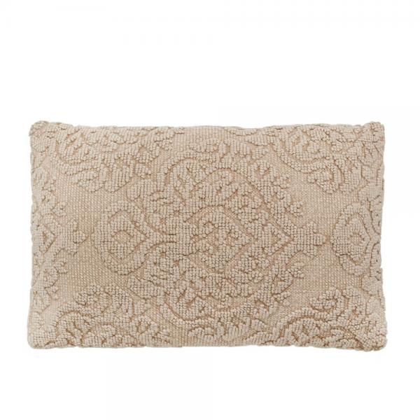 DAMASSE ΔΙΑΚΟΣΜΗΤΙΚΟ ΜΑΞΙΛΑΡΙ ΥΦΑΣΜΑ ΜΠΕΖ 50x30xH10cm