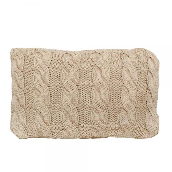 BRAID ΔΙΑΚΟΣΜΗΤΙΚΟ ΜΑΞΙΛΑΡΙ ΥΦΑΣΜΑ ΜΠΕΖ 50x30xH10cm