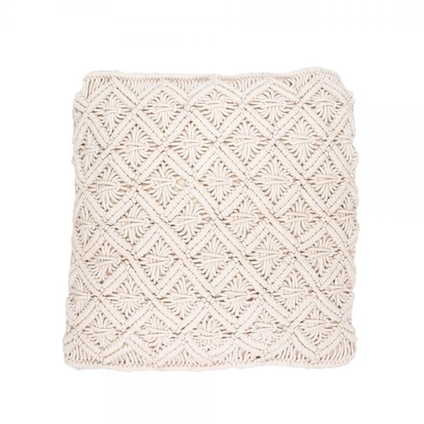 MACRAM ΔΙΑΚΟΣΜΗΤΙΚΟ ΜΑΞΙΛΑΡΙ ΒΑΜΒΑΚΙ POLYESTER ΜΠΕΖ 45x45cm