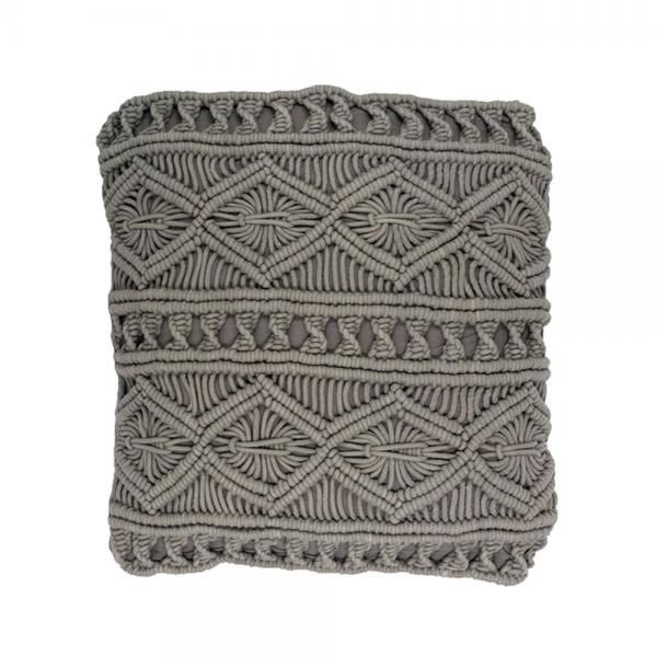 MACRAM ΔΙΑΚΟΣΜΗΤΙΚΟ ΜΑΞΙΛΑΡΙ ΜΑΥΡΟ 45x45xH5cm