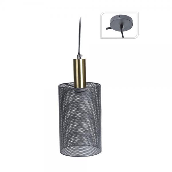 WIRE ΦΩΤΙΣΤΙΚΟ ΟΡΟΦΗΣ ΜΕΤΑΛΛΟ ΓΚΡΙ D16xH25cm