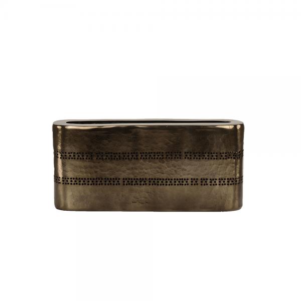 WIDE ΒΑΖΟ ΑΛΟΥΜΙΝΙΟ ΜΑΥΡΟ 41x9xH18cm