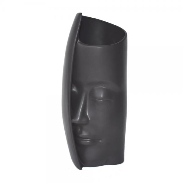 FACE ΒΑΖΟ ΚΕΡΑΜΙΚΟ ΜΑΥΡΟ 16x15xH40cm