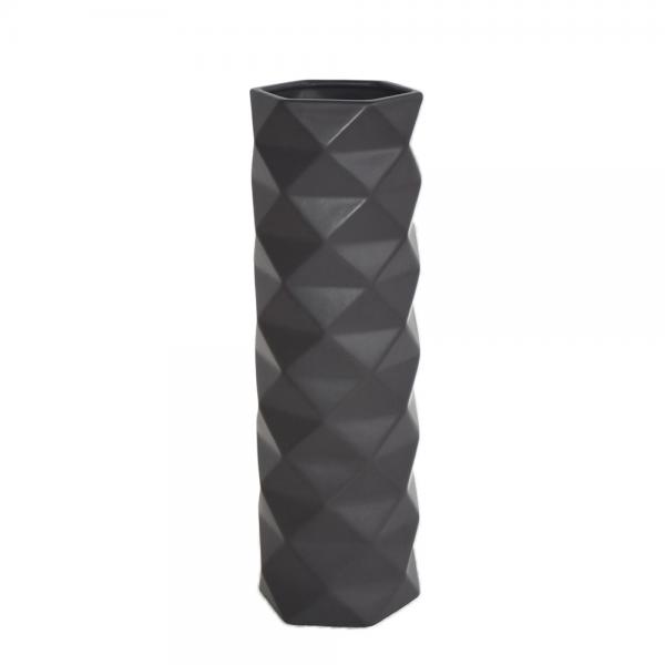 ELEGANCE ΒΑΖΟ ΚΕΡΑΜΙΚΟ ΜΑΥΡΟ D12xH41cm