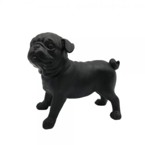 HAPPY PUG DECO ΣΚΥΛΟΣ POLYRESIN ΜΑΥΡΟ 23x12xH18,8cm