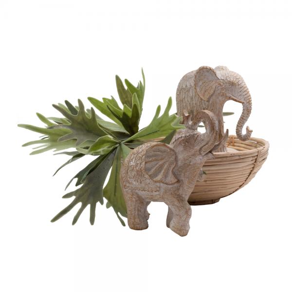 ANIK DECO ΕΛΕΦΑΝΤΑΣ POLYRESIN ΦΥΣΙΚΟ 24x11xH22,5cm