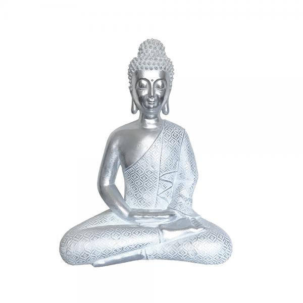 KARMA DECO ΒΟΥΔΑΣ POLYRESIN ΑΣΗΜΙ 28,5x11xH36,5cm