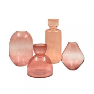 ABRICO ΒΑΖΟ ΓΥΑΛΙ ΔΙΑΦΑΝΟ PEACH D18xH28cm