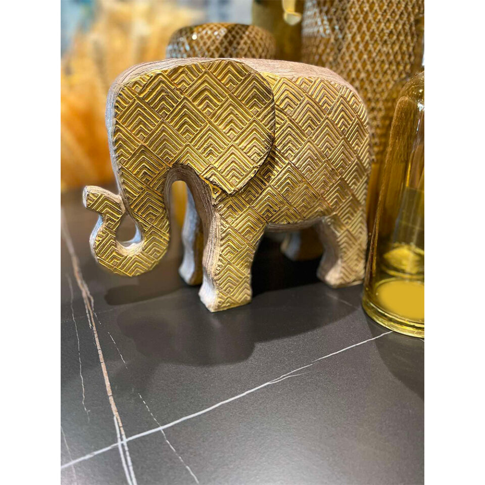 AFRICANA 1 ΔΙΑΚΟΣΜΗΤΙΚΟ ΕΛΕΦΑΝΤΑΣ 25x11x18 POLYRESIN ΚΙΤΡΙΝΟ