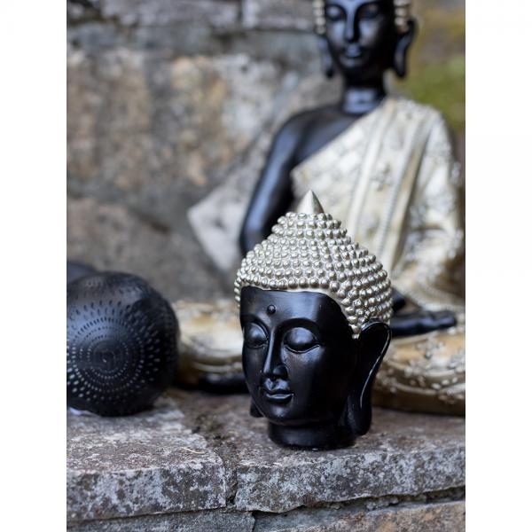 MAWOKO DECO ΒΟΥΔΑΣ POLYRESIN ΜΑΥΡΟ ΧΡΥΣΟ 10x10xH15cm