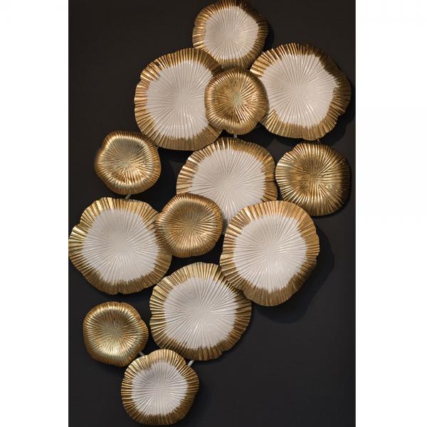 GOLDEN DECO ΜΕΤΑΛΛΟ ΧΡΥΣΟ ΛΕΥΚΟ 108x5,5xH62,5cm
