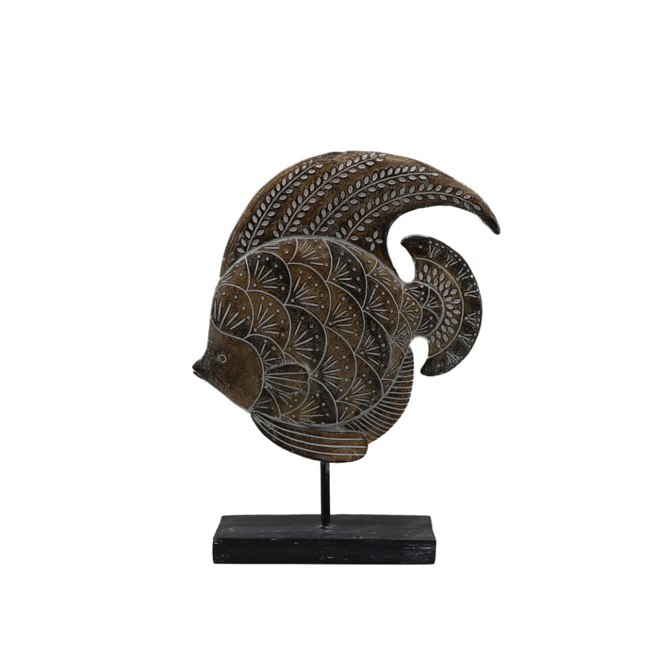GOURAMI ΔΙΑΚΟΣΜΗΤΙΚΟ ΨΑΡΙ 19x6x25 POLYRESIN ΚΑΦΕ
