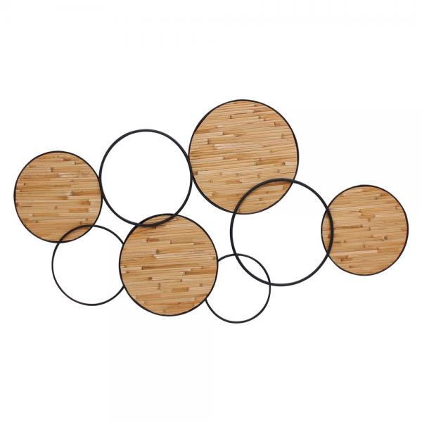 ATO DECO ΤΟΙΧΟΥ ΜΕΤΑΛΛΟ ΦΥΣΙΚΟ ΜΑΥΡΟ 111x2,5xH60,5cm