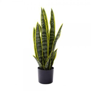 SANSEVIERIA ΤΕΧΝΗΤΟ ΦΥΤΟ ΥΦΑΣΜΑ ΠΛΑΣΤΙΚΟ ΠΡΑΣΙΝΟ ΚΙΤΡΙΝΟ 20x16xH57cm