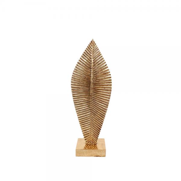 PANDANUS 1 DECO ΦΥΛΛΟ POLYRESIN ΧΡΥΣΟ 10x14xH38,5cm
