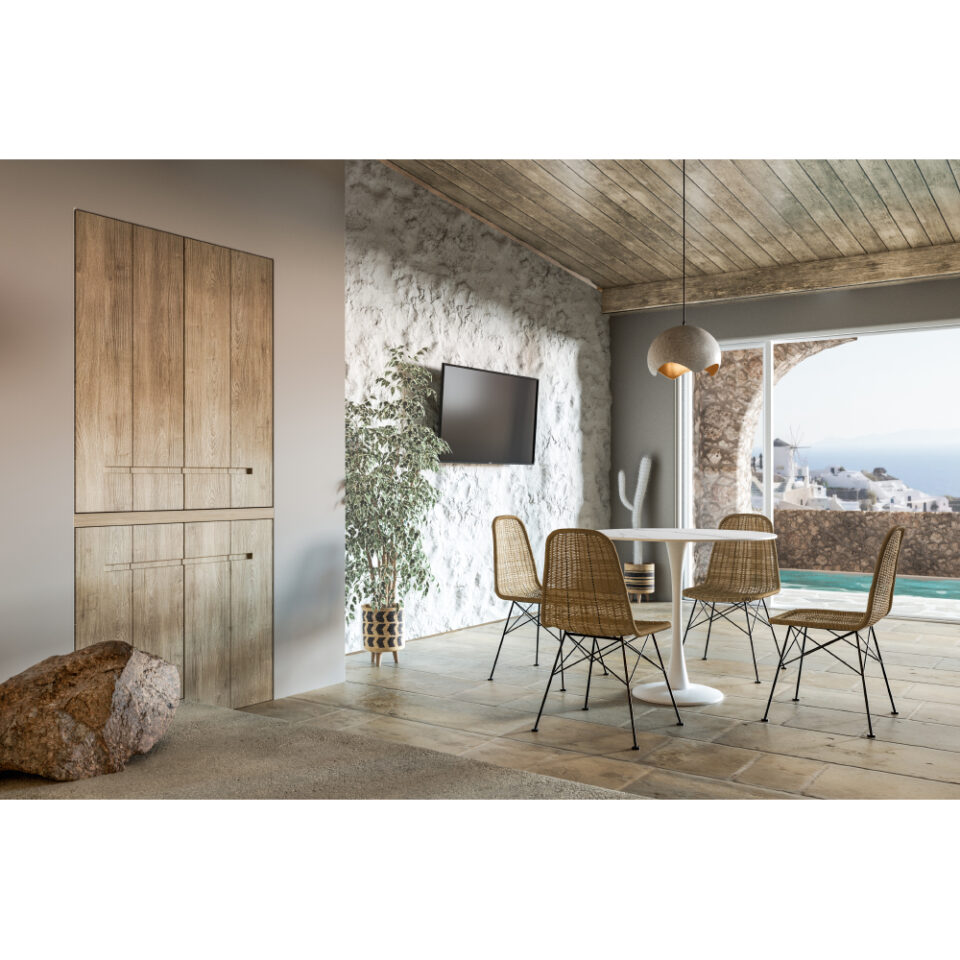 SNOW ΤΡΑΠΕΖΙ ΡΟΤΟΝΤΑ ΛΕΥΚΟ 90x90x75