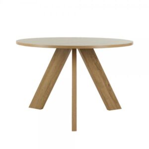 DELTA ΤΡΑΠΕΖΙ ΡΟΤΟΝΤΑ OAK ΣΚΟΥΡΟ 120x120xH74cm