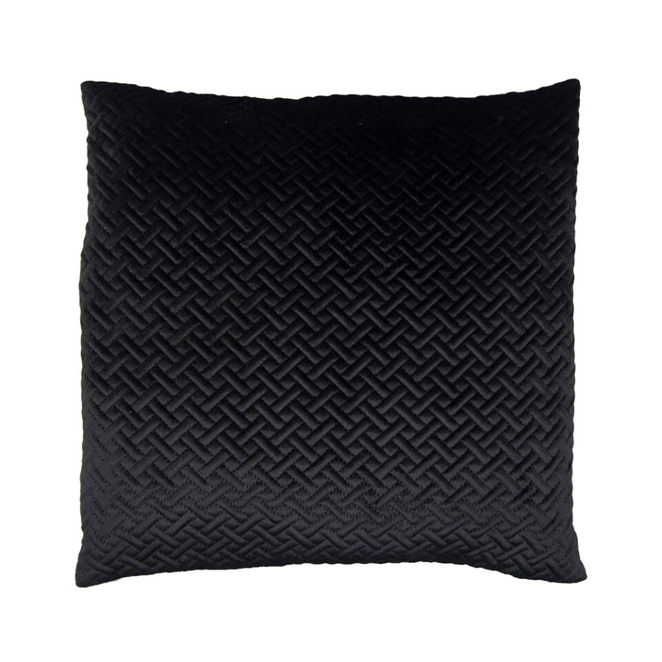 DIAGONAL ΔΙΑΚΟΣΜΗΤΙΚΟ ΜΑΞΙΛΑΡΙ ΒΕΛΟΥΔΟ ΜΑΥΡΟ 45x45cm